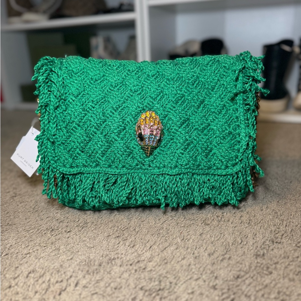 Kurt Geiger Green Bag with Fringe